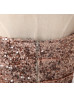 Folded Rose Gold Sequin Black Taffeta Short Bridesmaid Dress